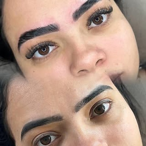 Resultado de brow lamination feito na Brecilios